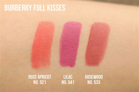 Burberry Rose Apricot (521) Full Kisses Lipstick Review & Swatches